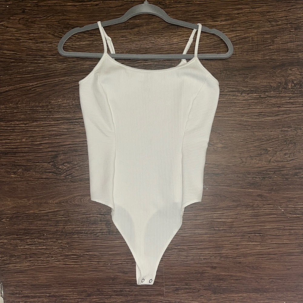 American Eagle White Bodysuit Tank Top